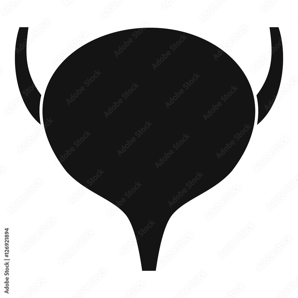 Poster bladder icon. simple illustration of bladder vector icon for web