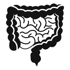 Intestines icon. Simple illustration of intestines vector icon for web