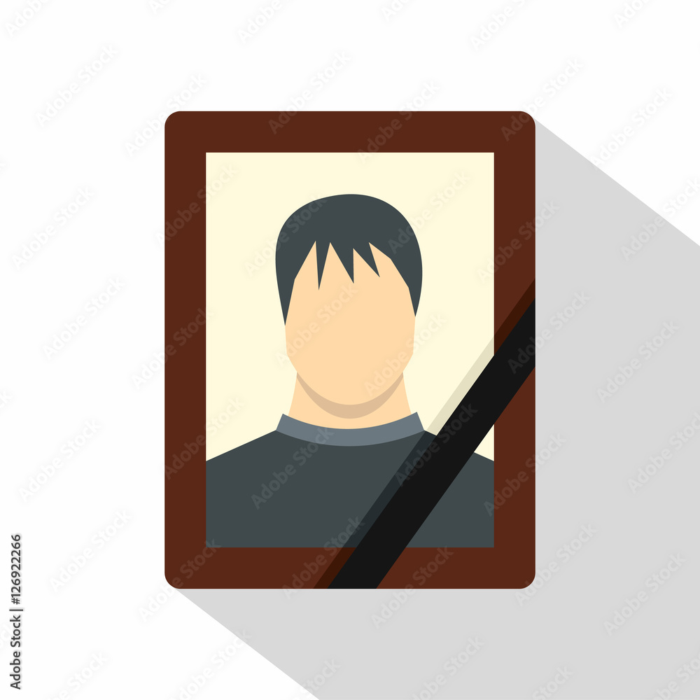 Poster memory portrait icon. flat illustration of memory portrait vector icon for web