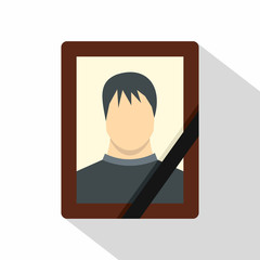 Memory portrait icon. Flat illustration of memory portrait vector icon for web