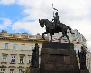 Statue équestre Saint Wenceslas  à Prague