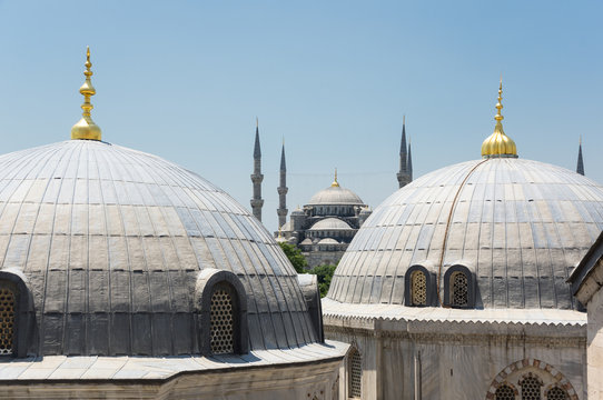 Hagia Sophia and Sultan Ahmet Mosque in Instanbul