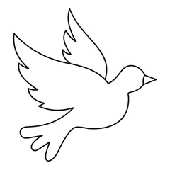 Obraz premium Dove icon. Outline illustration of dove vector icon for web