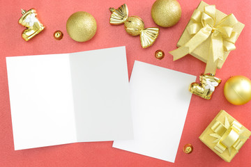 Blank greeting card mockup