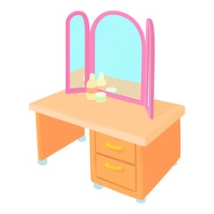 Pier glass icon. Cartoon illustration of pier glass vector icon for web