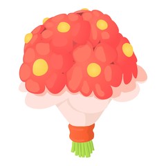 Wedding bouquet icon. Cartoon illustration of wedding bouquet vector icon for web