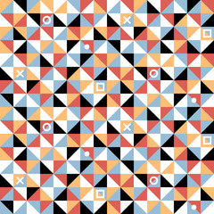 Seamless geometric pattern in flat style. Useful for wrapping, wallpapers and textile.