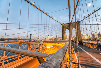 New York City - Brooklyn Bridge at sunset