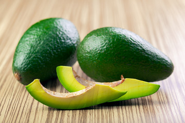 avocado on a wooden background