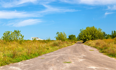 Fototapeta na wymiar Typical rural landscape of Kursk region, Russia