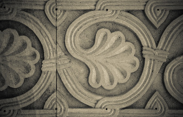 Wall of new gray decorative bricks. Urban background. Toned