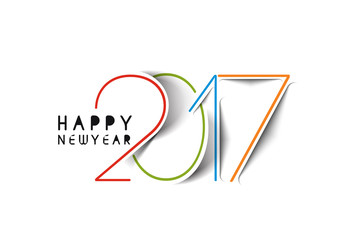 Happy new year 2017 Holiday Vector