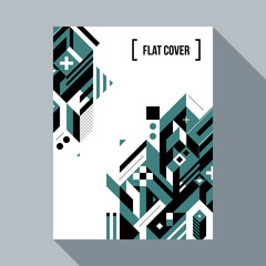 Futuristic poster/cover design with abstract geometric element. Style of futurism and modern graffiti. - 126924630