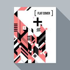 Futuristic poster/cover design with abstract geometric element. Style of futurism and modern graffiti.