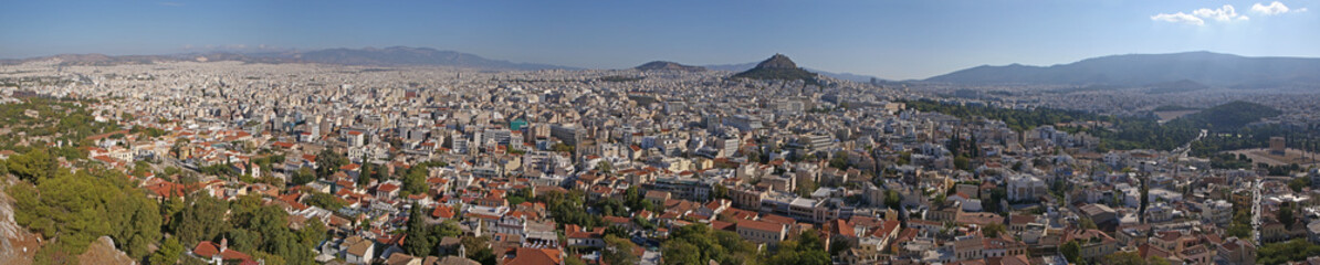 Fototapeta na wymiar panoramic view on the Athens from Acropolis, Greece