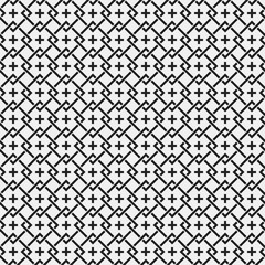 Fototapeta premium Monochrome seamless pattern with geometric elements. Useful for web background, textile, wrapping.