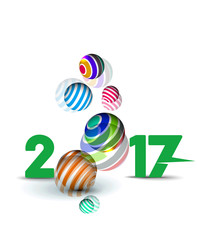 Happy new year 2017 Holiday Vector