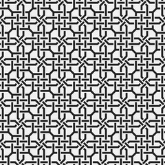 Monochrome seamless pattern with geometric elements. Useful for web background, textile, wrapping.