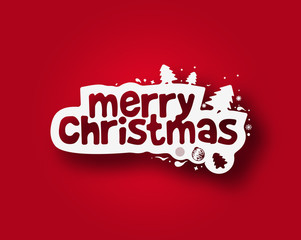 Christmas card text design vector background