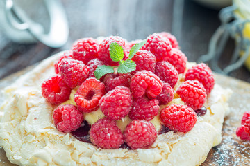 Raspberry Dessert, Close-up