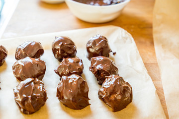 Raw Chocolate Candies with Almonds