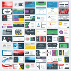Collection of business card vector templates. Stationery design vector set