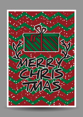 Templates of greeting cards Happy New Year and Merry Christmas.