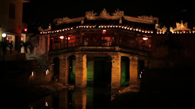 WS TU Japanese Bridge at Night / Hoi An, Vietnam