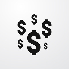dollar icon illustration