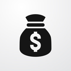 money sack icon illustration