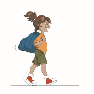Girl With Backpack