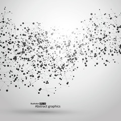 Fototapeta premium Dot and line consisting of abstract graphics.