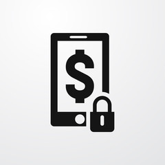online money security icon illustration