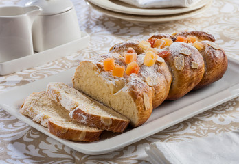 Christmas cake with candied fruits