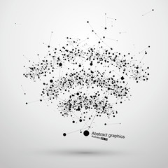 Point wireless icons and lines formed.