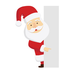 Santa Claus template. Isolated Santa with template space for text, decoration and others.
