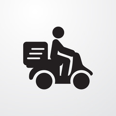 delivery bike icon illustration