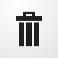 trash bin icon illustration