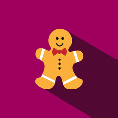 Icono de galleta de pan de jengibre con forma de hombre