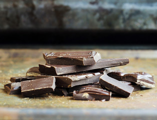 Chopped dark chocolate