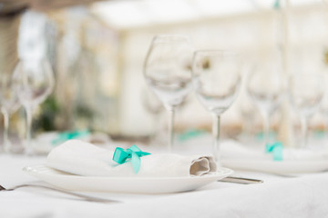banqueting hall. serving table