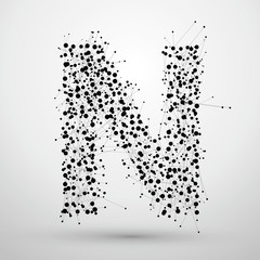 Letter points and lines formed.