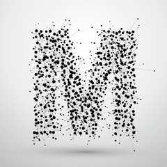 Letter points and lines formed.