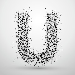 Obraz premium Letter points and lines formed.