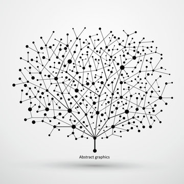 Of points and lines of trees, abstract graphics.