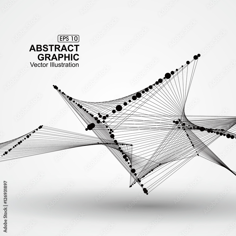 Poster point flow line pattern composed of.