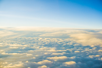 Early morning sky with orange colors