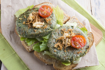Burger of spinach
