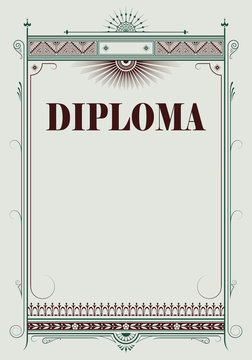 Vector template diploma, advertisements, invitations or greeting