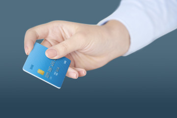 Showing credit card
